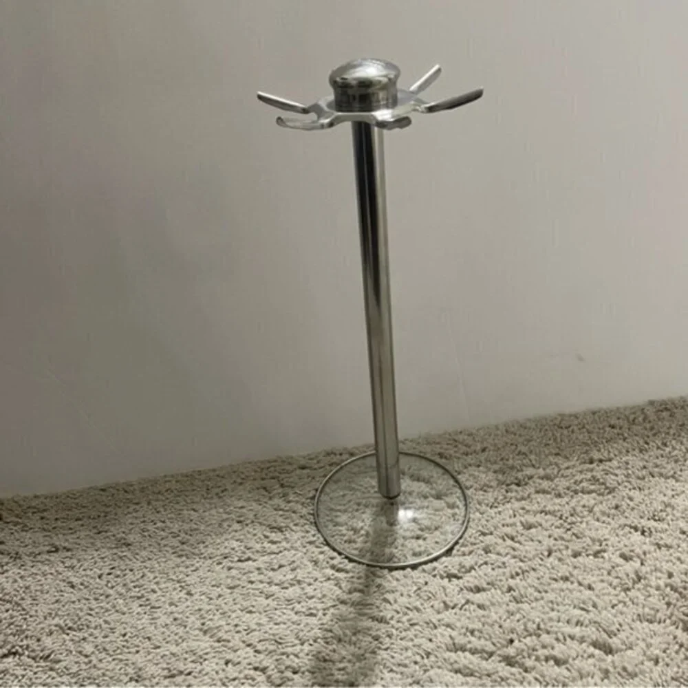 Modern Silver Metal Utensil Holder